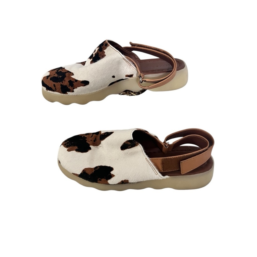 Aerosoles cow skin slip on mules sz 10